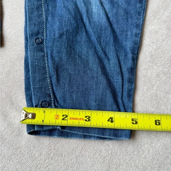 Toddler Girl Unicorn Denim Overalls 2-3 Years Blue Jean Romper 100% Cotton - Picture 6 of 10